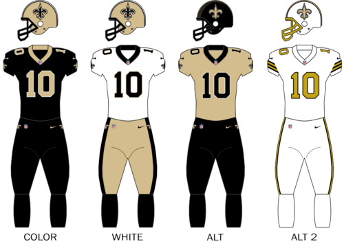 New Orleans Saints uniformes